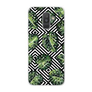 Geometrische jungle: Samsung Galaxy A6 Plus (2018) Transparant Hoesje