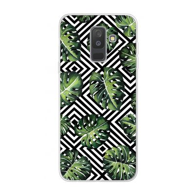 Geometrische jungle: Samsung Galaxy A6 Plus (2018) Transparant Hoesje