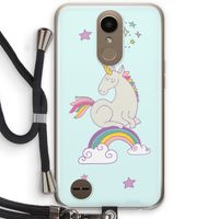 Regenboog eenhoorn: LG K10 (2017) Transparant Hoesje met koord