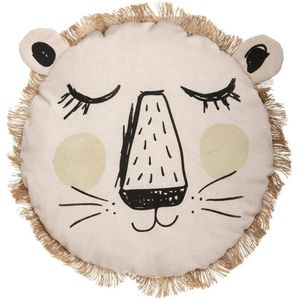 Dieren sierkussen kinderkamer - leeuw - 38 cm - polyester