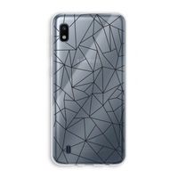 Geometrische lijnen zwart: Samsung Galaxy A10 Transparant Hoesje