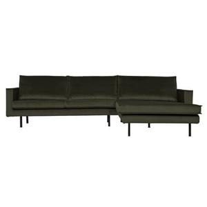 BePureHome Rodeo Chaise Longue Rechts - Velvet - Green Hunter