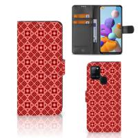 Samsung Galaxy A21s | Telefoon Hoesje | Batik Rood