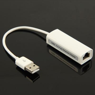 Hoge snelheid USB 2.0 Fast Ethernet Adapter(White)