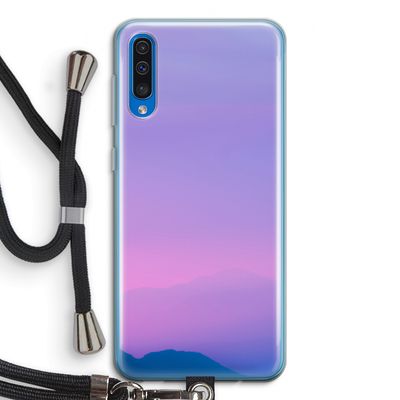 Sunset pastel: Samsung Galaxy A50 Transparant Hoesje met koord