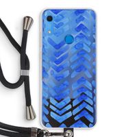 Blauwe pijlen: Huawei Y6s Transparant Hoesje met koord