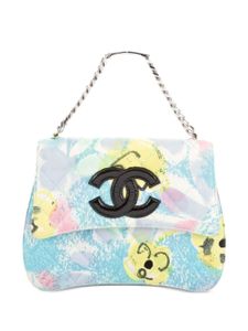 CHANEL Pre-Owned sac à main Floral Classic Flap (1997) - Bleu