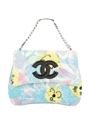 CHANEL Pre-Owned sac à main Floral Classic Flap (1997) - Bleu