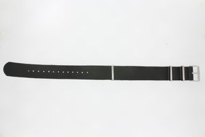 Horlogeband Universeel RO04 Onderliggend Leder Zwart 20mm