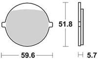 TRW Brake pad mcb 676 organic standard