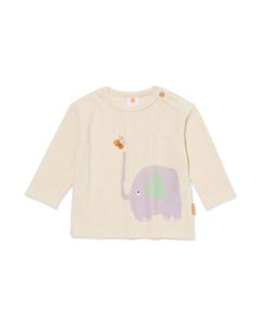 HEMA Newborn T-shirt Olifant Ecru (ecru)
