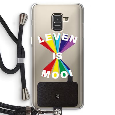 Het Leven Is Mooi: Samsung Galaxy A8 (2018) Transparant Hoesje met koord