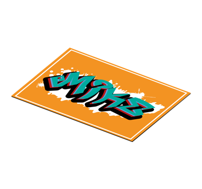 Originele placemats Wilde stijl koningsgraffiti