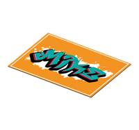 Originele placemats Wilde stijl koningsgraffiti