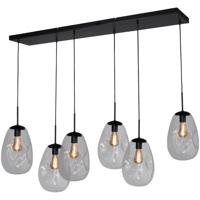 Masterlight HanglampLava 6x helder glas Ø 22,5cm - 2761-05-130-25-60060
