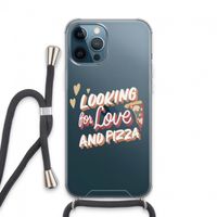 Pizza is the answer: iPhone 13 Pro Max Transparant Hoesje met koord