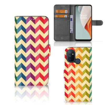 OnePlus Nord N100 | Telefoon Hoesje | Zigzag Multi Color OnePlus Nord N100 | Telefoon Hoesje | Zigzag Multi Color