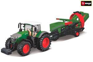 Burago tractor Fendt 1050 Vario met rooi machine 18-31666