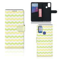 Alcatel 1S (2021) | Telefoon Hoesje | Waves Yellow