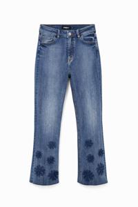 Cropped flared jeans - BLUE - 36