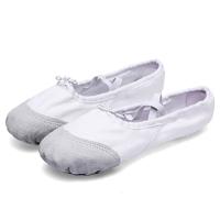2 paar flats zachte ballet schoenen Latin yoga dans sport schoenen voor kinderen & volwassen schoenmaat: 45 (wit)