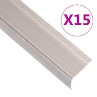 Trapneuzen L-vormig 15 st 100 cm aluminium champagnekleurig Trapneuzen L-vormig 15 st 100 cm aluminium champagnekleurig