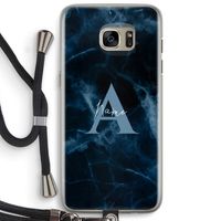 Midnight Marble: Samsung Galaxy S7 Edge Transparant Hoesje met koord Midnight Marble: Samsung Galaxy S7 Edge Transparant Hoesje met koord