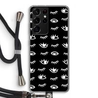 Eye pattern #3: Samsung Galaxy S21 Ultra Transparant Hoesje met koord