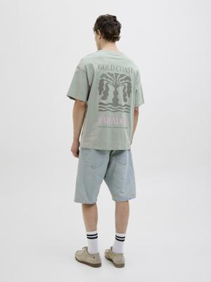 Jack & Jones Jjeames Tee Ss Crew Neck Print T-shirts Iceberg Green