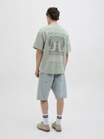 Jack & Jones Jjeames Tee Ss Crew Neck Print T-shirts Iceberg Green