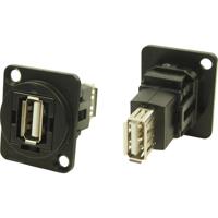 XLR-adapter USB-A-bus 2.0 naar USB-A-bus 2.0 Adapter, inbouw CP30208NMB CP30208NMB Cliff 1 stuk(s) - thumbnail