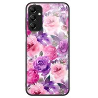Samsung Galaxy A14 glazen hardcase - Rozen lila Samsung Galaxy A14 glazen hardcase - Rozen lila