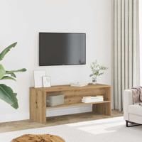 Tv-meubel 100x40x40 cm bewerkt hout artisanaal eikenkleurig
