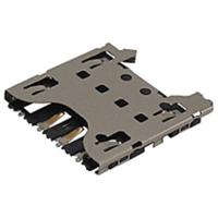 Molex 787231001 SIM-kaartsleuf Totaal aantal polen: 6 Rastermaat: 2.54 mm Inhoud: 1200 stuk(s) Tape on Full reel