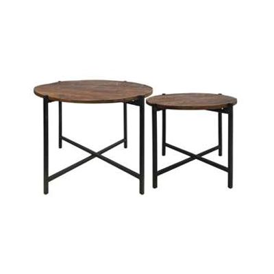 HSM Collection salontafel Nordic (2 stuks) - naturel/zwart