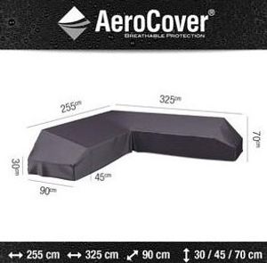 Loungeset platformhoes links 325x255x90xH30/45/70 cm - Aerocover