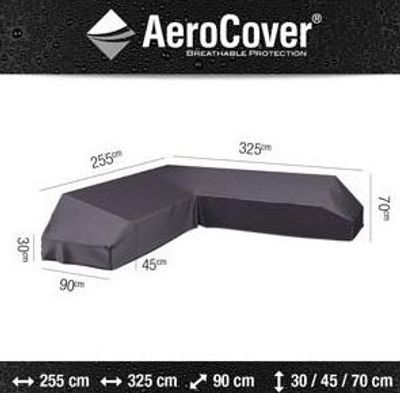Loungeset platformhoes links 325x255x90xH30/45/70 cm - Aerocover
