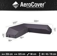 Loungeset platformhoes links 325x255x90xH30/45/70 cm - Aerocover