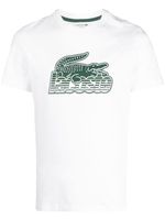 Lacoste t-shirt en coton à logo imprimé - Blanc