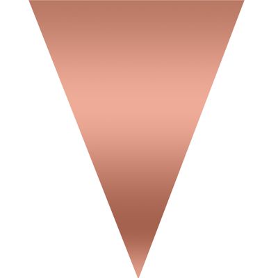 Rose goud vlaggetjes slinger/vlaggenlijn van 5 meter