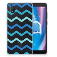 Alcatel 1B (2020) TPU bumper Zigzag Blauw - thumbnail