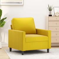 Fauteuil 60 cm fluweel geel