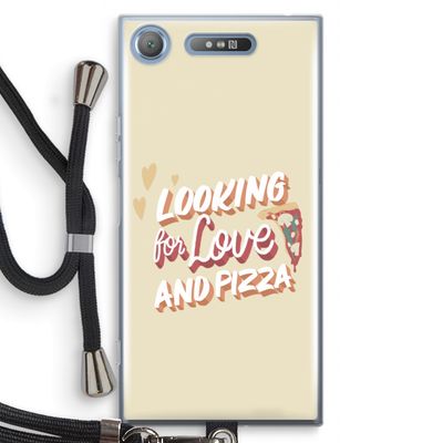 Pizza is the answer: Sony Xperia XZ1 Transparant Hoesje met koord
