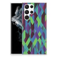 Samsung Galaxy S22 Ultra | TPU Hoesje | Abstract Green Blue