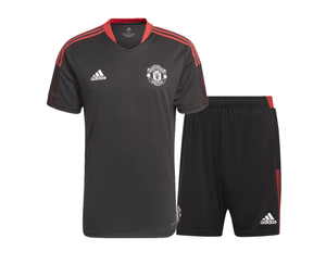 Manchester United Trainingsset Senior 2021-2022 Zwart - Maat M - Kleur: Zwart | Soccerfanshop