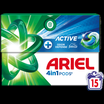 Ariel 4in1 PODS Actief, Wasmiddel Capsules 15 bij Jumbo