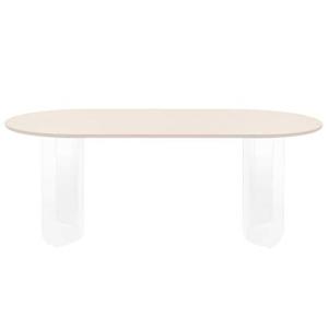 FÉST Plateau eettafel 200x90 transparant sand blad