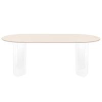 FÉST Plateau eettafel 200x90 transparant sand blad