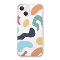 Memphis Shapes Blue: iPhone 13 Transparant Hoesje