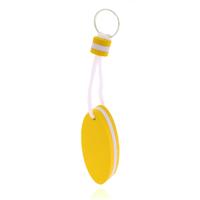Gele Nautische Stijl Sleutelhanger - Blijft Drijven - Label Vorm